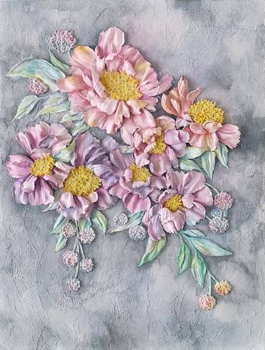 Spring flowers sculpture painting thumb