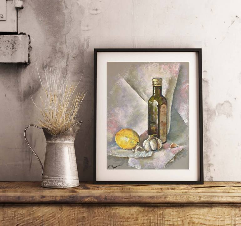 Original Impressionism Still Life Drawing by Anna Feoktistova