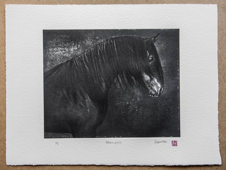 Original Portraiture Animal Printmaking by Tariq Dajani