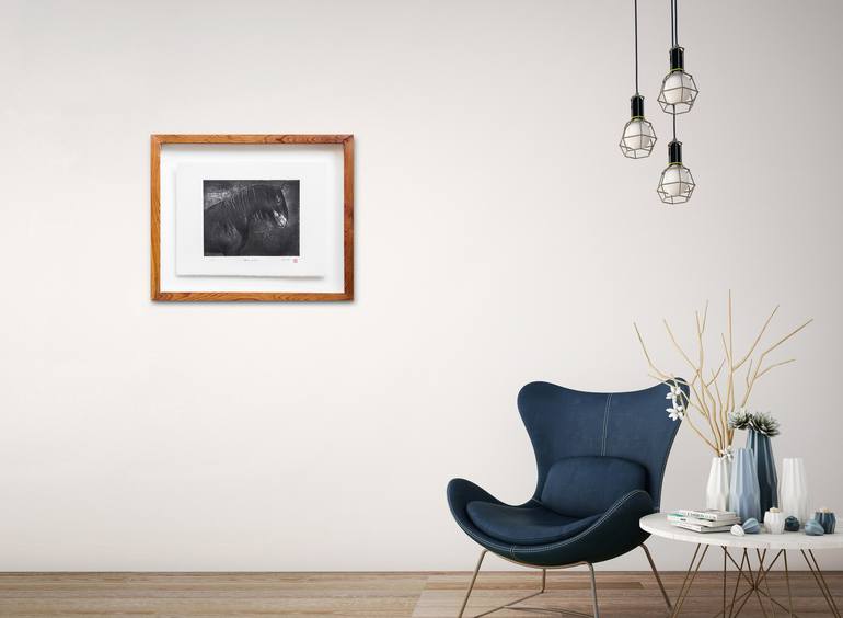 Original Portraiture Animal Printmaking by Tariq Dajani