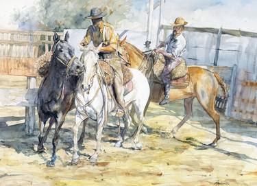 Original Rural life Paintings by Carlos Fandiño