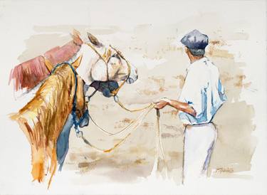 Print of Figurative Horse Paintings by Carlos Fandiño