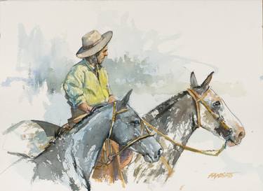 Print of Figurative Horse Paintings by Carlos Fandiño