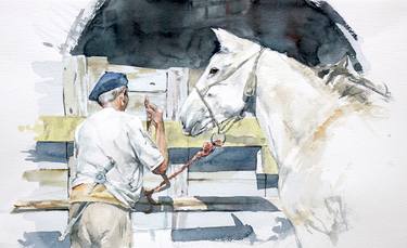 Print of Figurative Horse Paintings by Carlos Fandiño