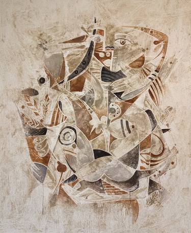 Original Cubism Abstract Paintings by Vladimir Castillo Gamboa