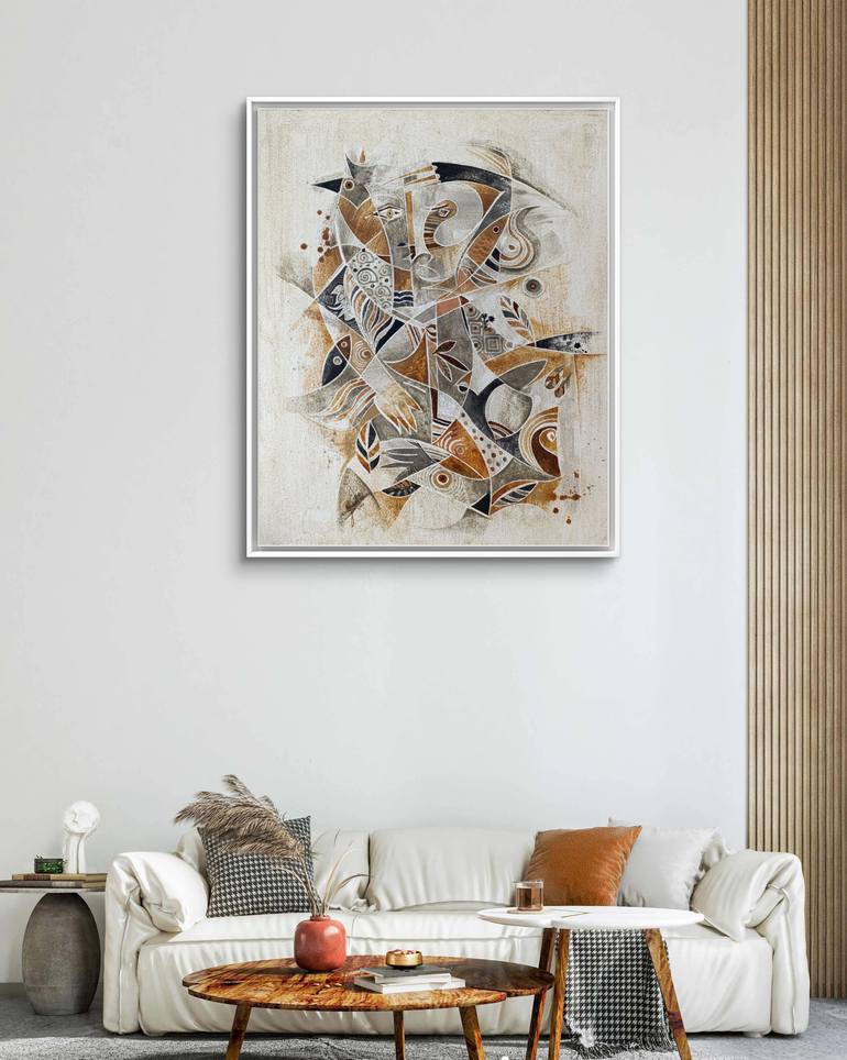 Original Cubism Abstract Painting by Vladimir Castillo Gamboa