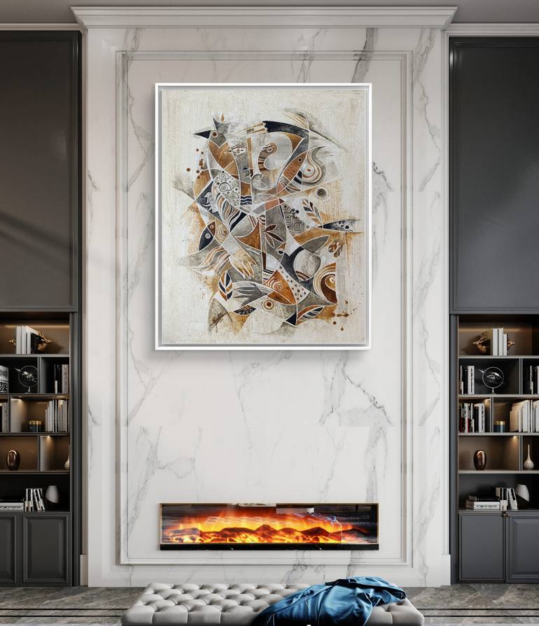 Original Cubism Abstract Painting by Vladimir Castillo Gamboa