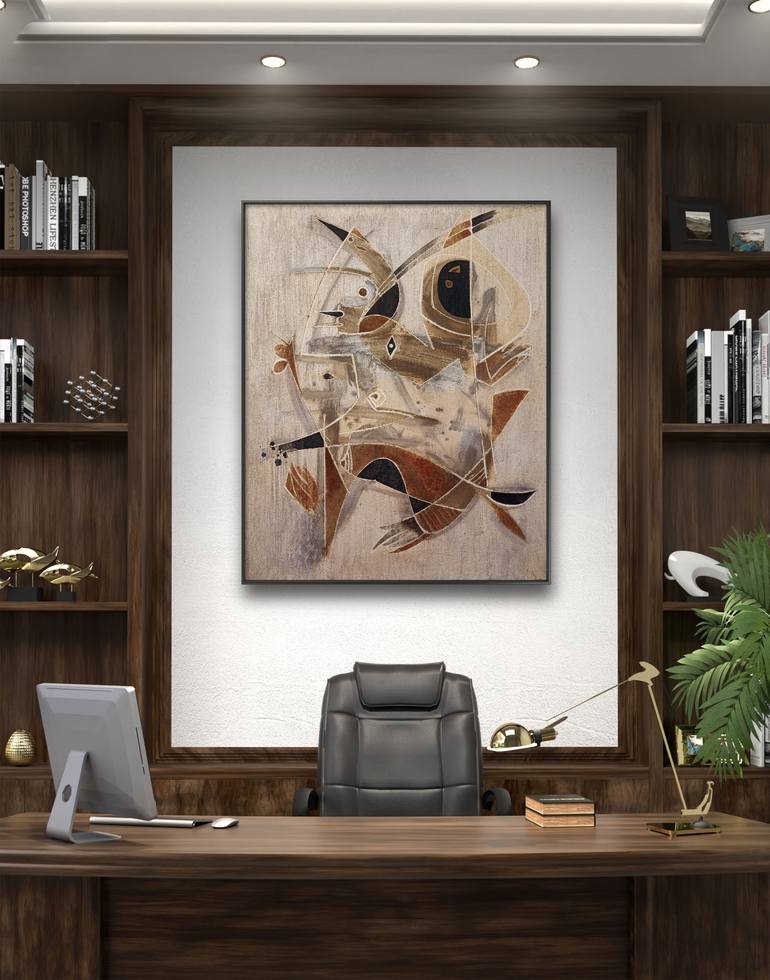 Original Cubism Abstract Painting by Vladimir Castillo Gamboa