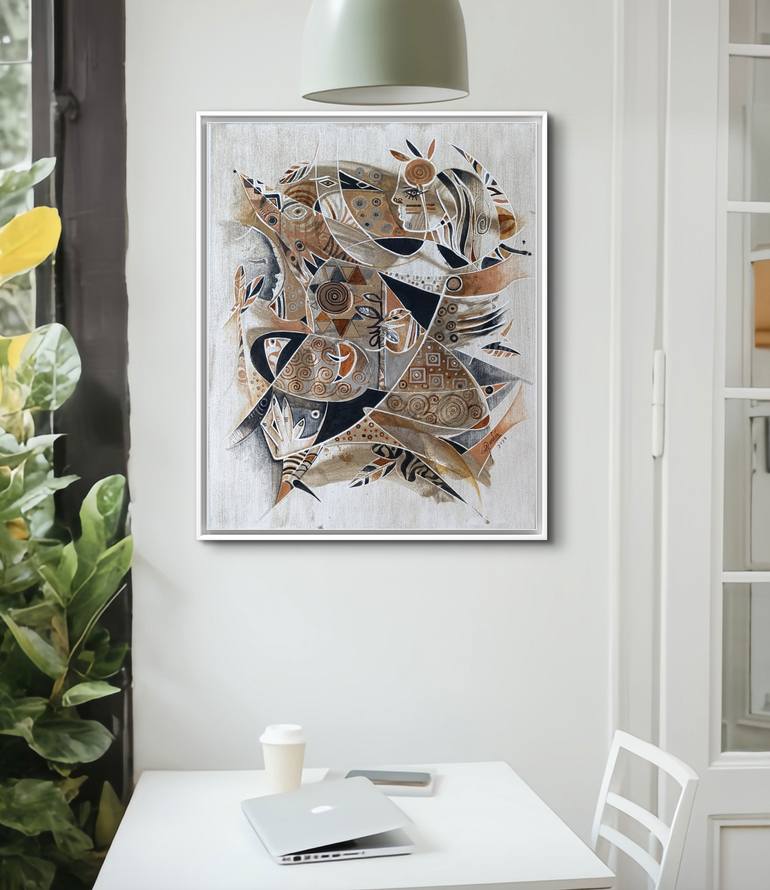 Original Cubism Abstract Painting by Vladimir Castillo Gamboa