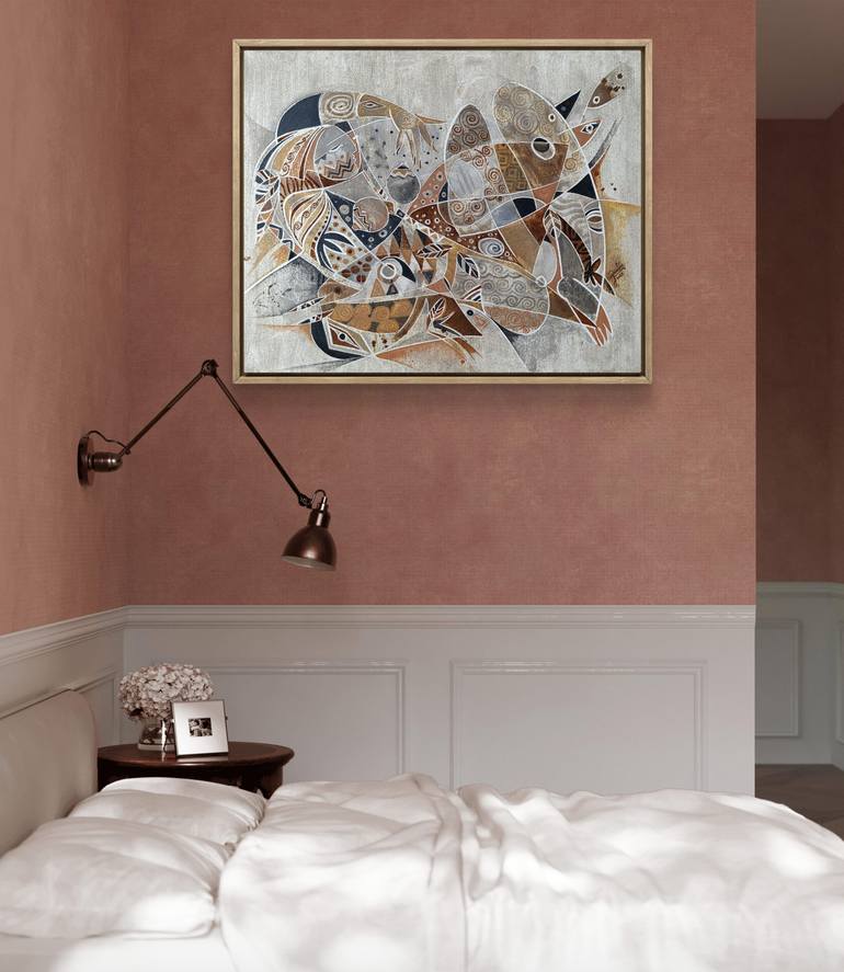 Original Cubism Abstract Painting by Vladimir Castillo Gamboa