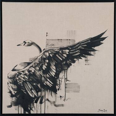 Saatchi Art Artist Tommy Fiendish; Paintings, “Black Swan Raw - Dynamic” #art