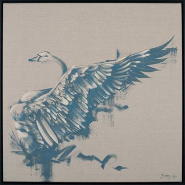 Saatchi Art Artist Tommy Fiendish; Paintings, “Swan - Blue Titan” #art