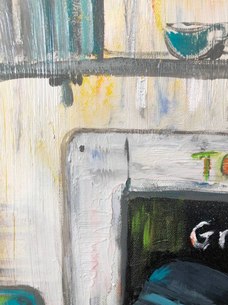 Original Expressionism People Painting by Vicky Andriotis