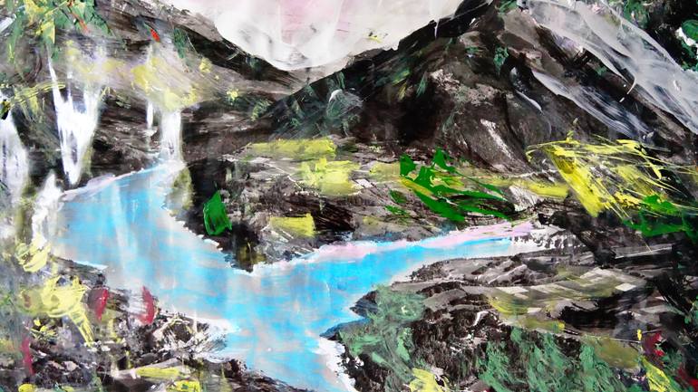 Original Expressionism Landscape Painting by Michel Tabanou