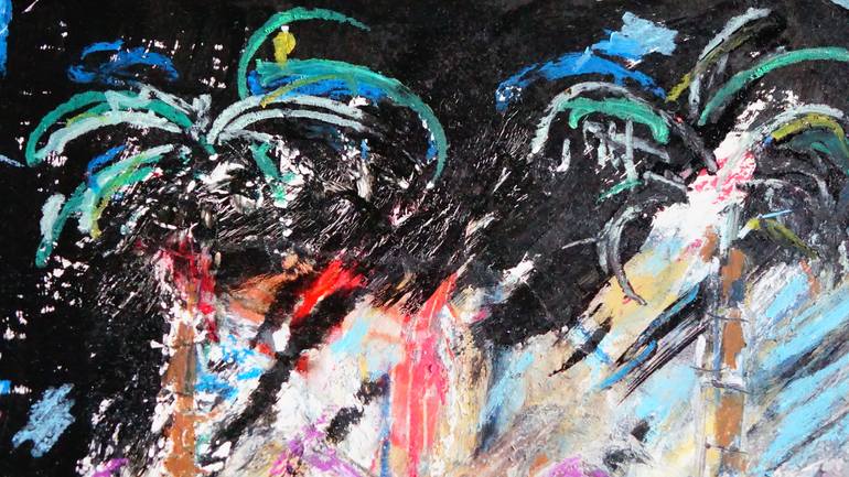Original Abstract Expressionism Landscape Painting by Michel Tabanou