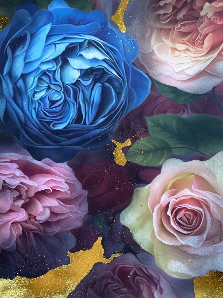 Original Contemporary Floral Mixed Media by Julie Loomer