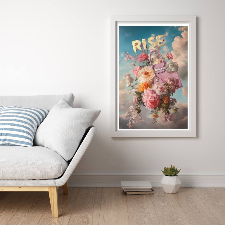 Original Contemporary Floral Mixed Media by Julie Loomer