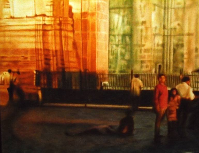 Original Realism Architecture Painting by Jayanta Basu