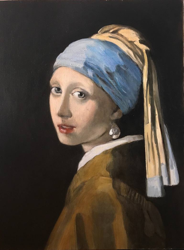 Girl with pearl earring Vermeer Painting by Miłosz Pilszek Saatchi Art