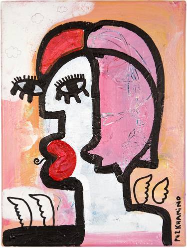 Original Portraiture Portrait Painting by Pezkhamino 
