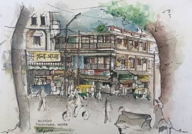 Original Modern Architecture Paintings by yash sharma
