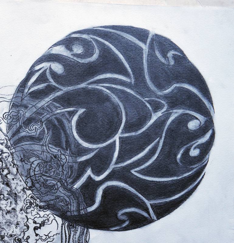Original Abstract Nature Drawing by Shumaila Islam