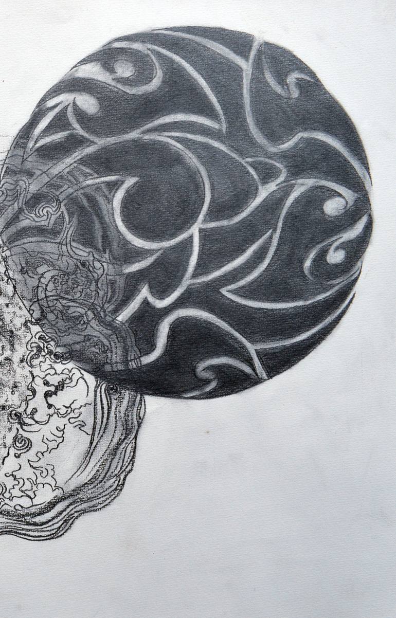 Original Abstract Nature Drawing by Shumaila Islam