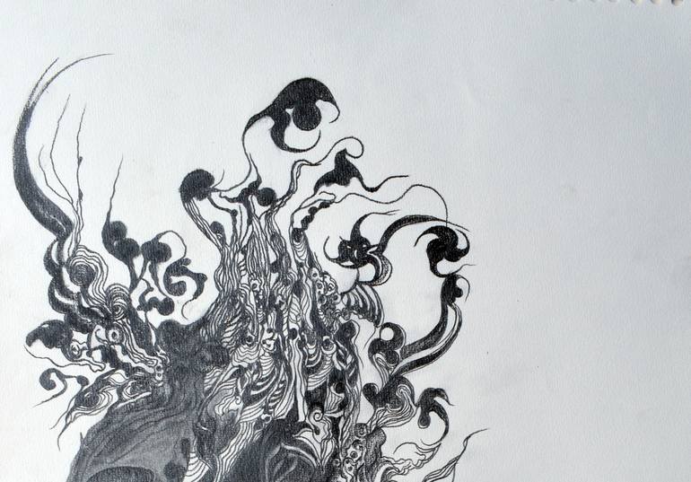 Original Conceptual Nature Drawing by Shumaila Islam