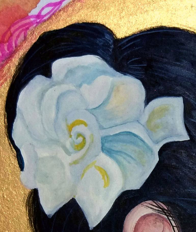 Original Conceptual Floral Painting by Shumaila Islam