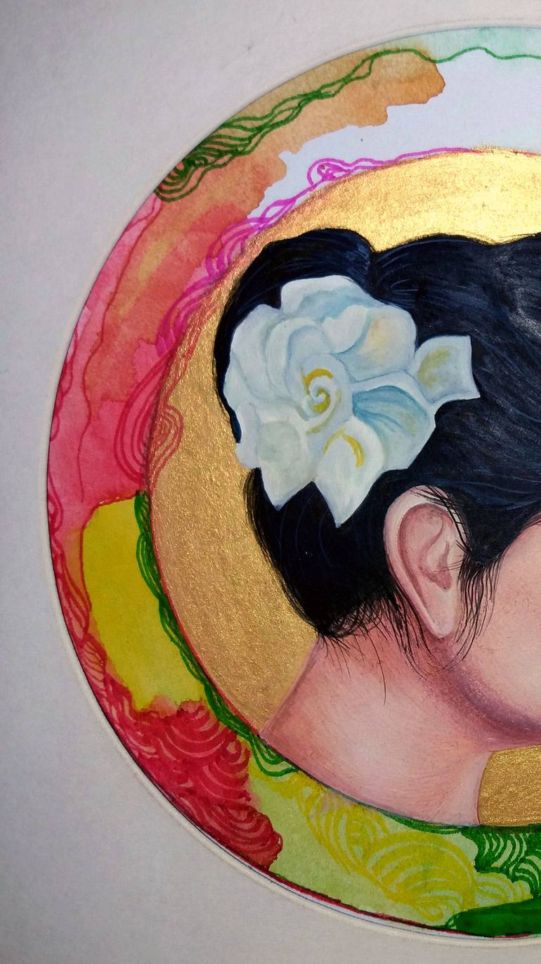Original Conceptual Floral Painting by Shumaila Islam