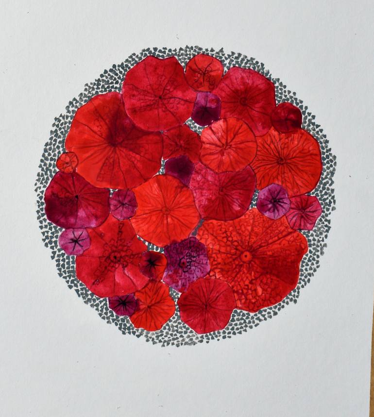 Original Conceptual Floral Painting by Shumaila Islam