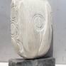 This original solid white limestone sculpture on solid granite pedestal is one of the latest artworks of the talented Bulgarian contemporary artist Ognyan Hristov, deeply inspired by neoclassicism, art deco and modernism. It's one extraordinary limestone masterpiece and exquisite modern home indoor/outdoor décor.