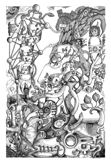 Original Surrealism Fantasy Drawings by Vanni Venturini