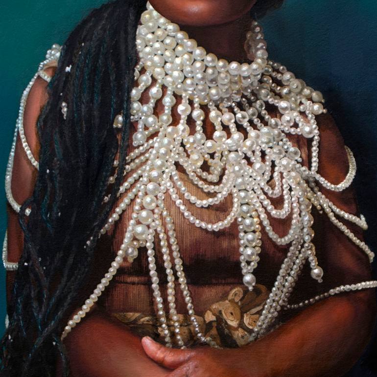 Original Realism People Painting by Marguerite Smal