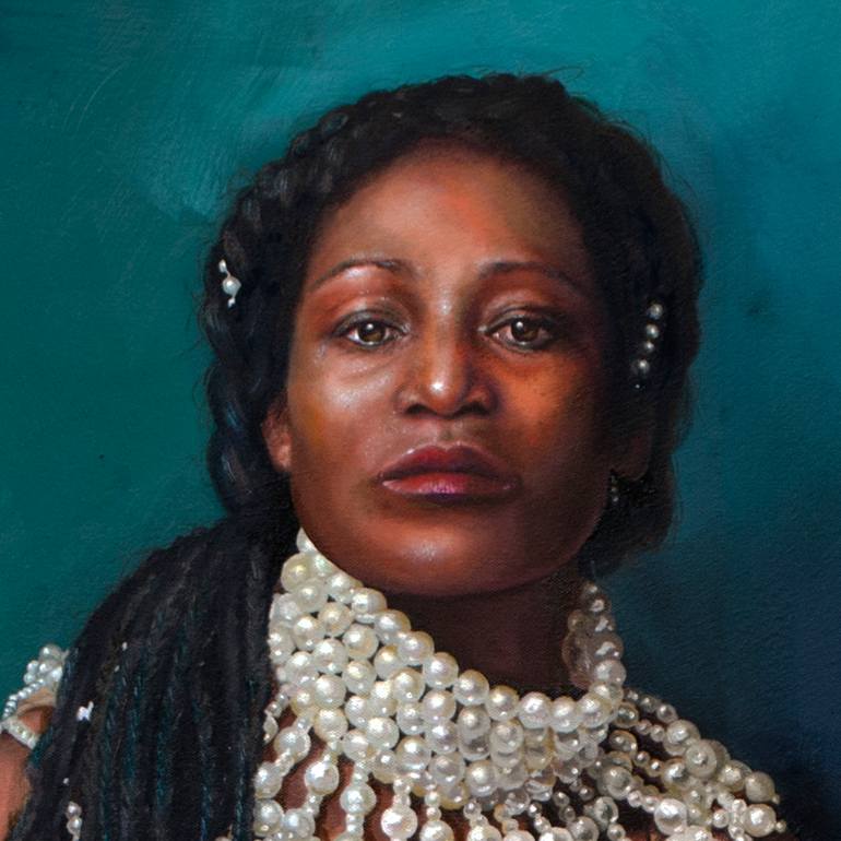 Original Realism People Painting by Marguerite Smal