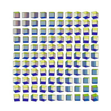 Original Abstract Geometric Printmaking by Andrea Benitez