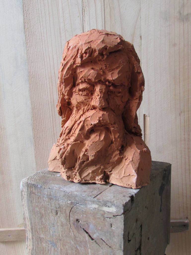 Original Expressionism Portrait Sculpture by Nikolay Dudchenko