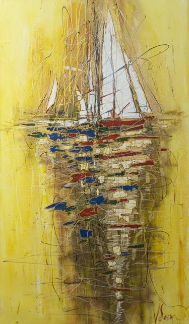 Print of Abstract Sailboat Paintings by Valerij Sosna