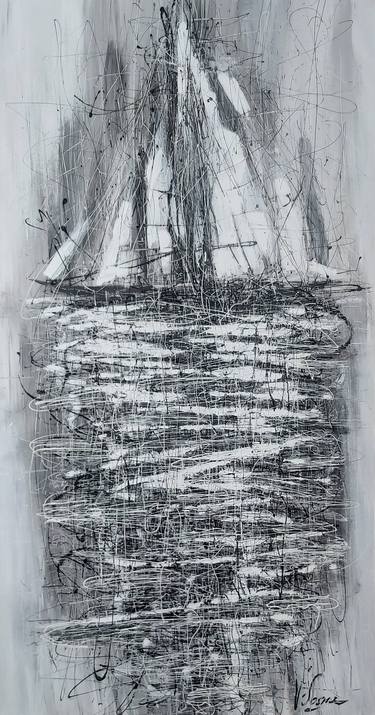 Print of Abstract Sailboat Paintings by Valerij Sosna
