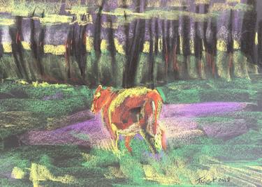 Print of Cows Paintings by Jocelyn Knight