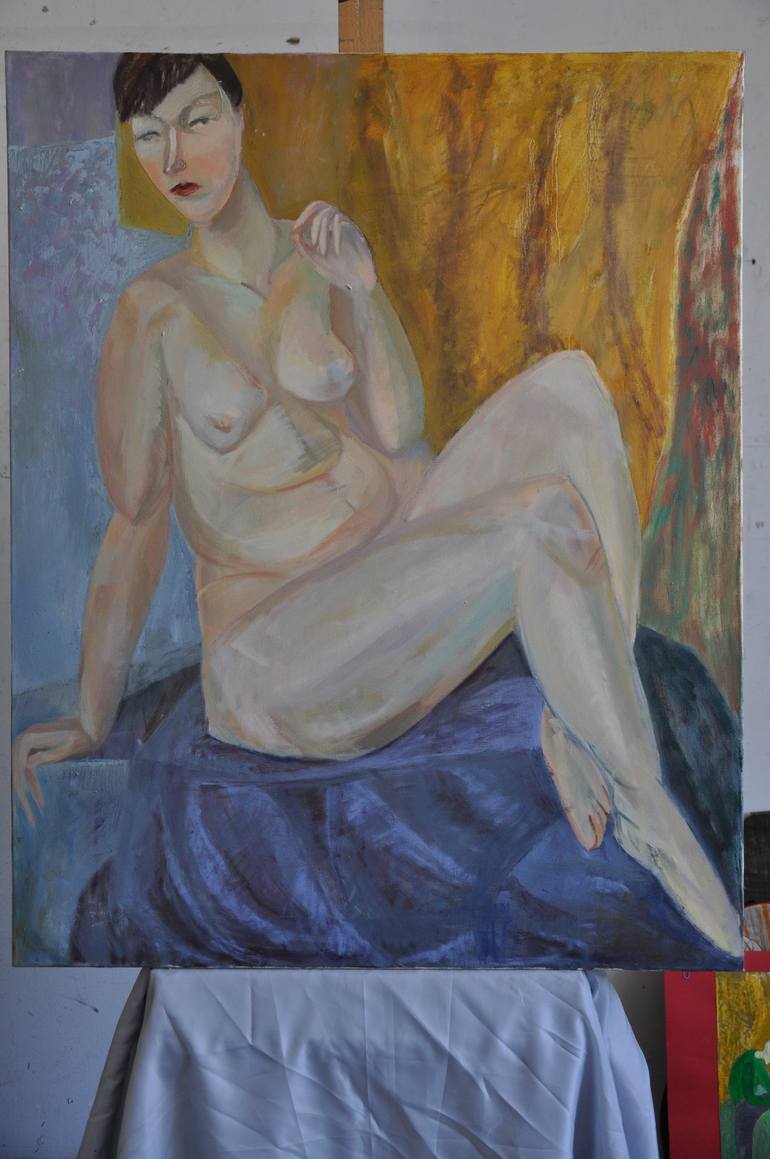 Original Expressionism Nude Painting by Nicole Il'ina