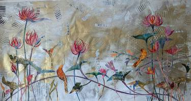 Original Painterly Abstraction Nature Mixed Media by shibani sehgal