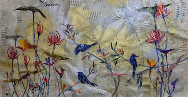 Original Contemporary Floral Mixed Media by shibani sehgal