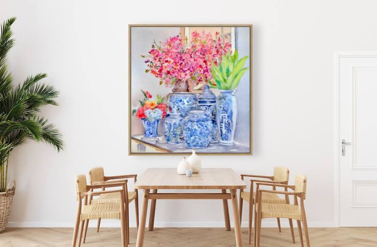 Original Floral Painting by Kath Sapeha