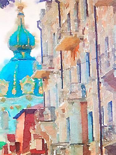 Print of Fine Art Cities Paintings by Kath Sapeha