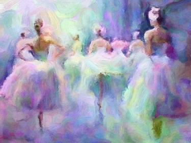 Ballerinas in blue and green thumb