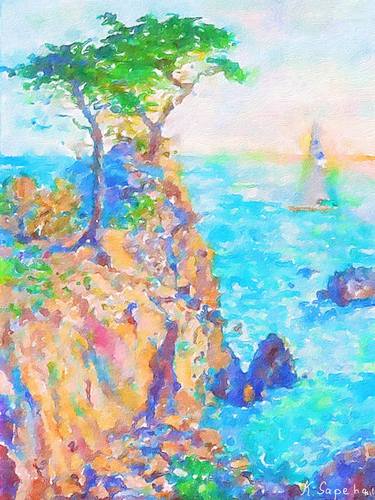 Print of Fine Art Seascape Paintings by Kath Sapeha