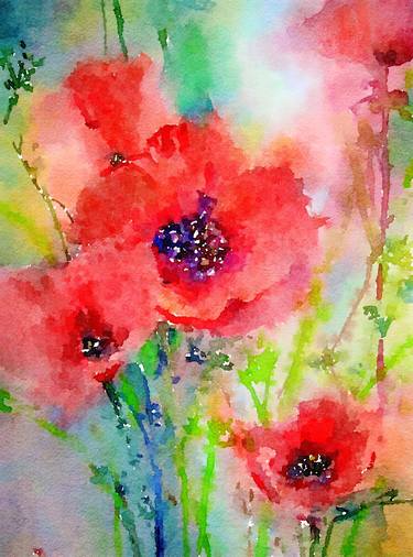 Original Fine Art Floral Paintings by Kath Sapeha