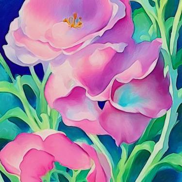 Original Figurative Floral Paintings by Kath Sapeha