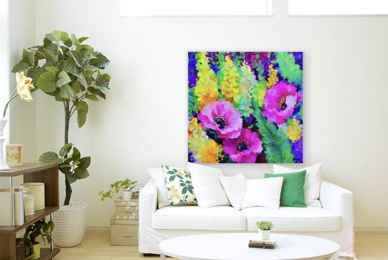 Original Floral Painting by Kath Sapeha